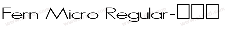 Fern Micro Regular字体转换